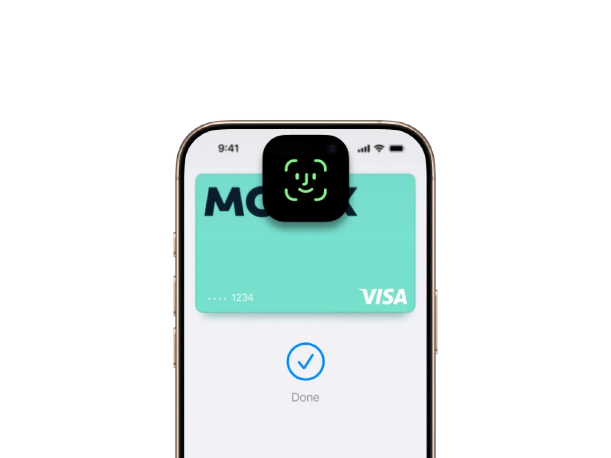 IPhone’da Face ID bilan MONIX kartasi